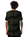 olive and black psychedelic t-shirt
